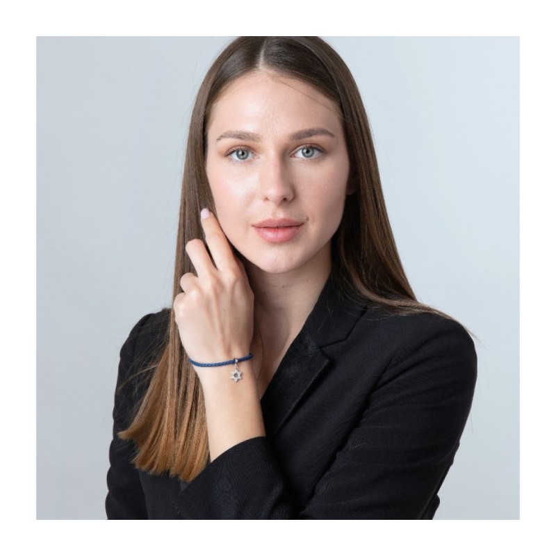 Sterling Silver Bracelet Charm Star of David Fille... | Judaica Charms