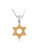 Gold Plated Sterling Silver Pendant Necklace Textu... | Jewish Pendant
