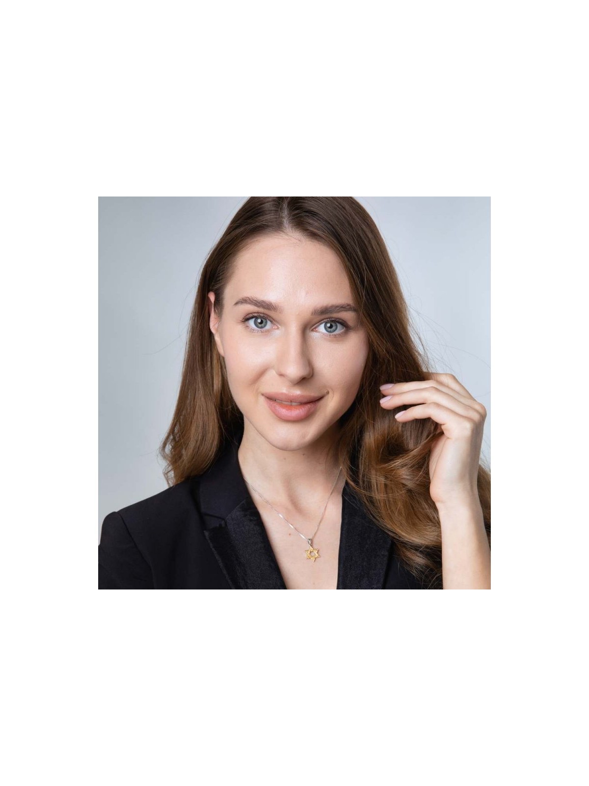 Gold Plated Sterling Silver Pendant Necklace Textu... | Jewish Pendant