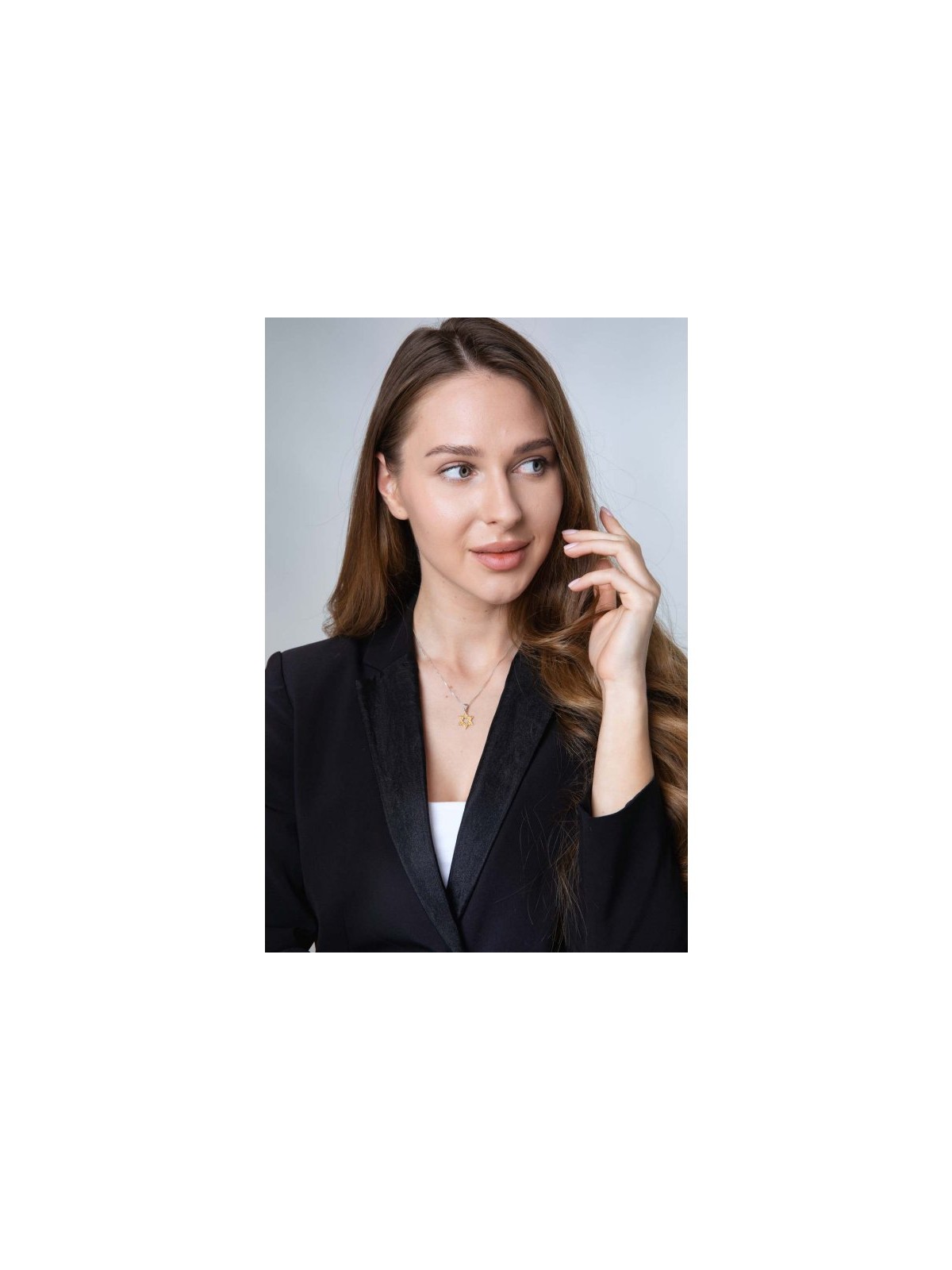 Gold Plated Sterling Silver Pendant Necklace Textu... | Jewish Pendant