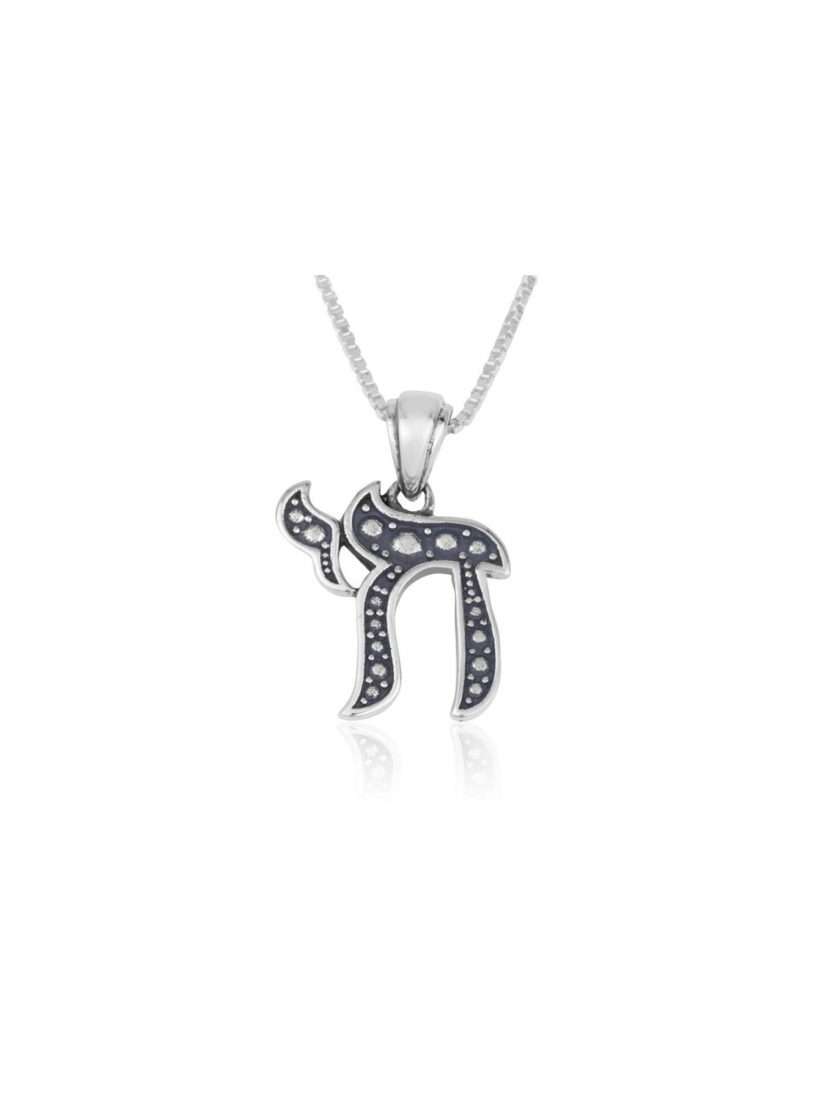 Sterling Silver Pendant Necklace Textur... | Chai Necklaces & Pendants