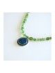 Michal Kirat Green Peridot Beads Necklace w... | Roman Glass Necklaces