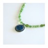 Michal Kirat Green Peridot Beads Necklace w... | Roman Glass Necklaces