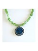 Michal Kirat Green Peridot Beads Necklace w... | Roman Glass Necklaces
