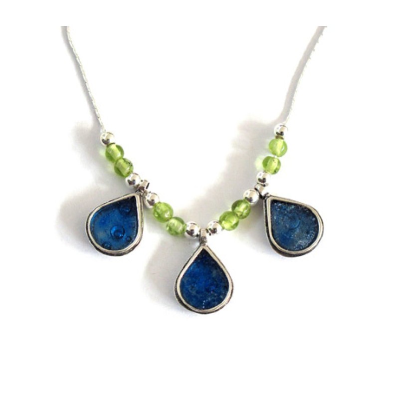 Michal Kirat Silver Peridot Beads Necklace Roman Gl... | Gifts for Her