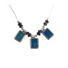 Michal Kirat Ayolite Beads on Silver Neckla... | Roman Glass Necklaces