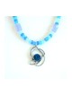 Michal Kirat Blue Crystal Necklace with Rom... | Roman Glass Necklaces