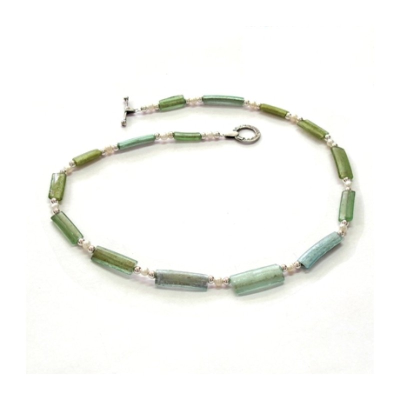 Michal Kirat Necklace Fifteen Ancient Roman... | Roman Glass Necklaces