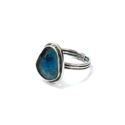 Michal Kirat Sterling Silver Ring with Shield Shape ... | Jewish Rings