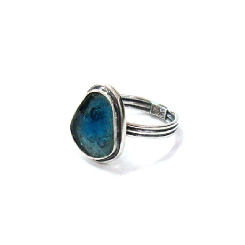 Michal Kirat Sterling Silver Ring with Shield Shape ... | Jewish Rings