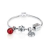 Sterling Silver Charm Bracelet with 4 Charms | Judaica Charms