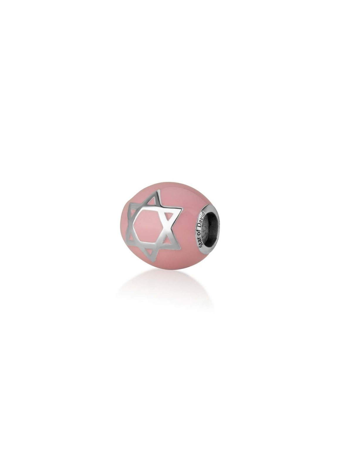 Sterling Silver Pink Enamel Star of David Charm | Judaica Charms