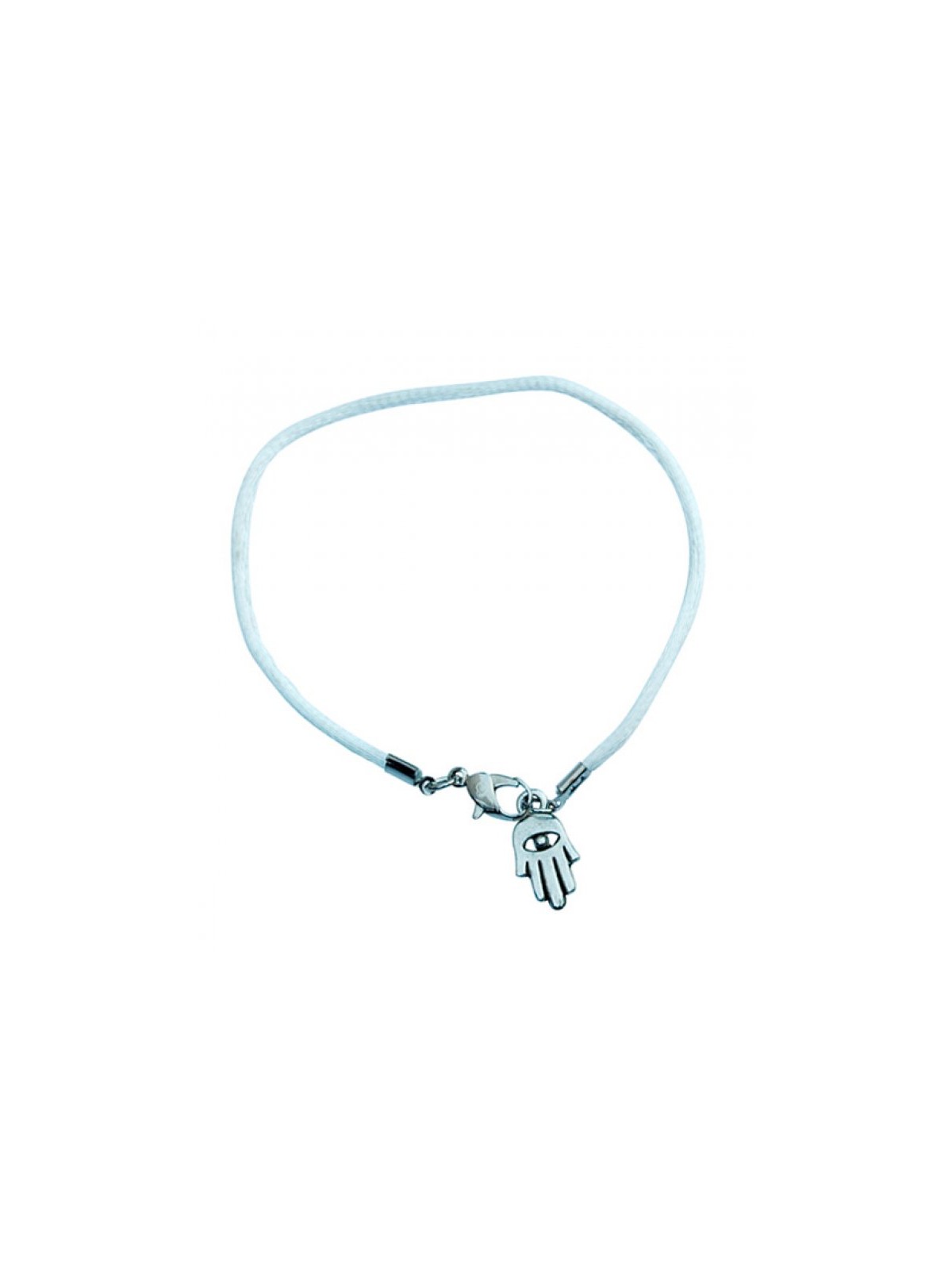 Kabbalah Cord Bracelet with Hamsa Charm White | Bracelets - up to $10