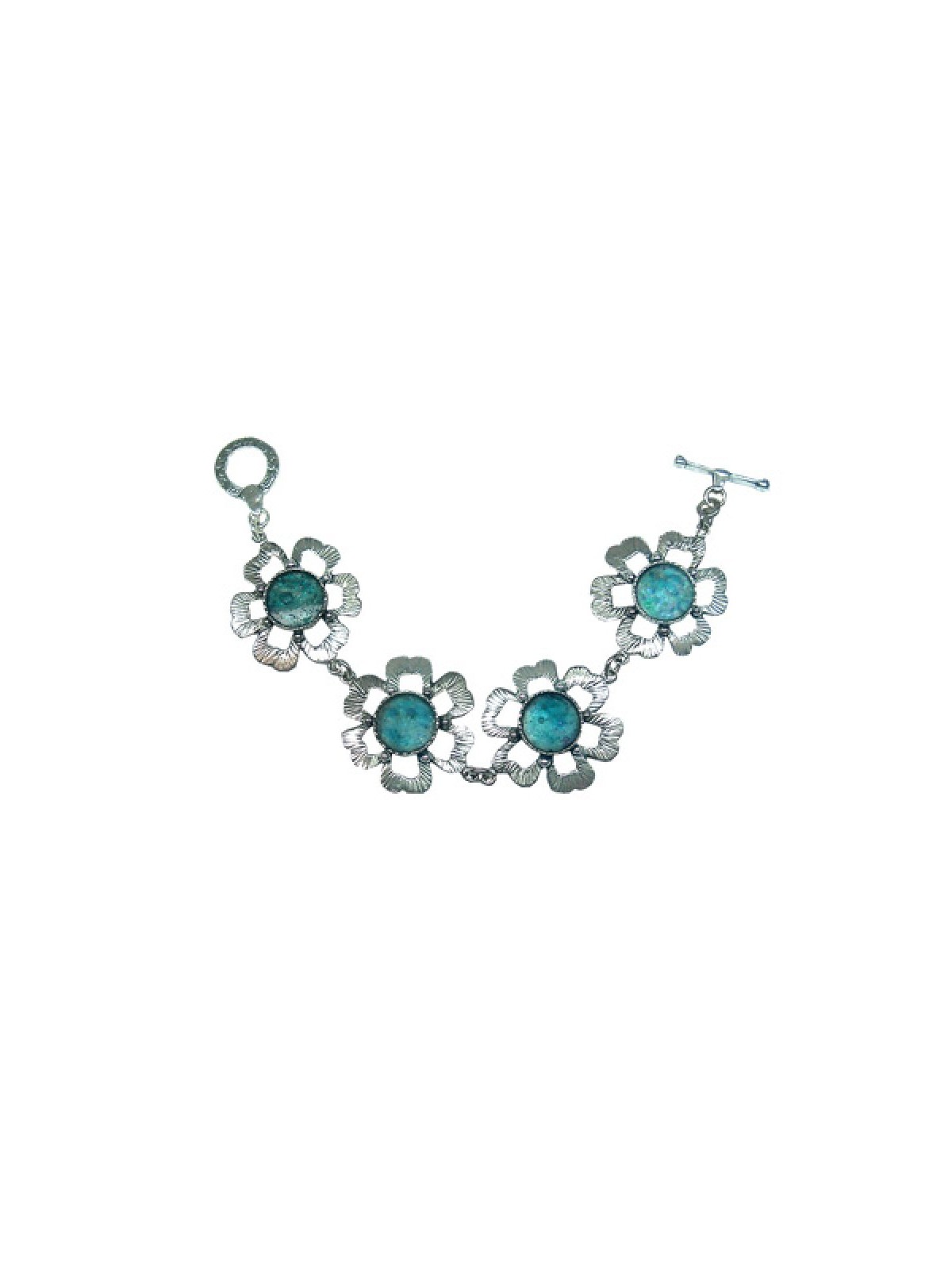 Michal Kirat Bracelet with Roman Glass Set ... | Roman Glass Bracelets