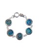 Michal Kirat Sterling Silver Bracelet with ... | Roman Glass Bracelets