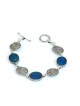 Michal Kirat Sterling Silver Bracelet with ... | Roman Glass Bracelets