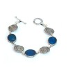 Michal Kirat Sterling Silver Bracelet with ... | Roman Glass Bracelets