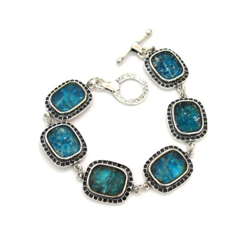 Michal Kirat Sterling Silver Bracelet with Roman Gl... | Gifts for Her