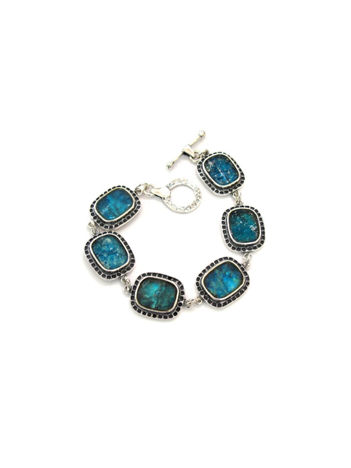 Michal Kirat Sterling Silver Bracelet with Roman Gl... | Gifts for Her