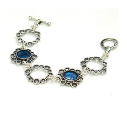 Michal Kirat Bracelet Sterling Silver Flora... | Roman Glass Bracelets