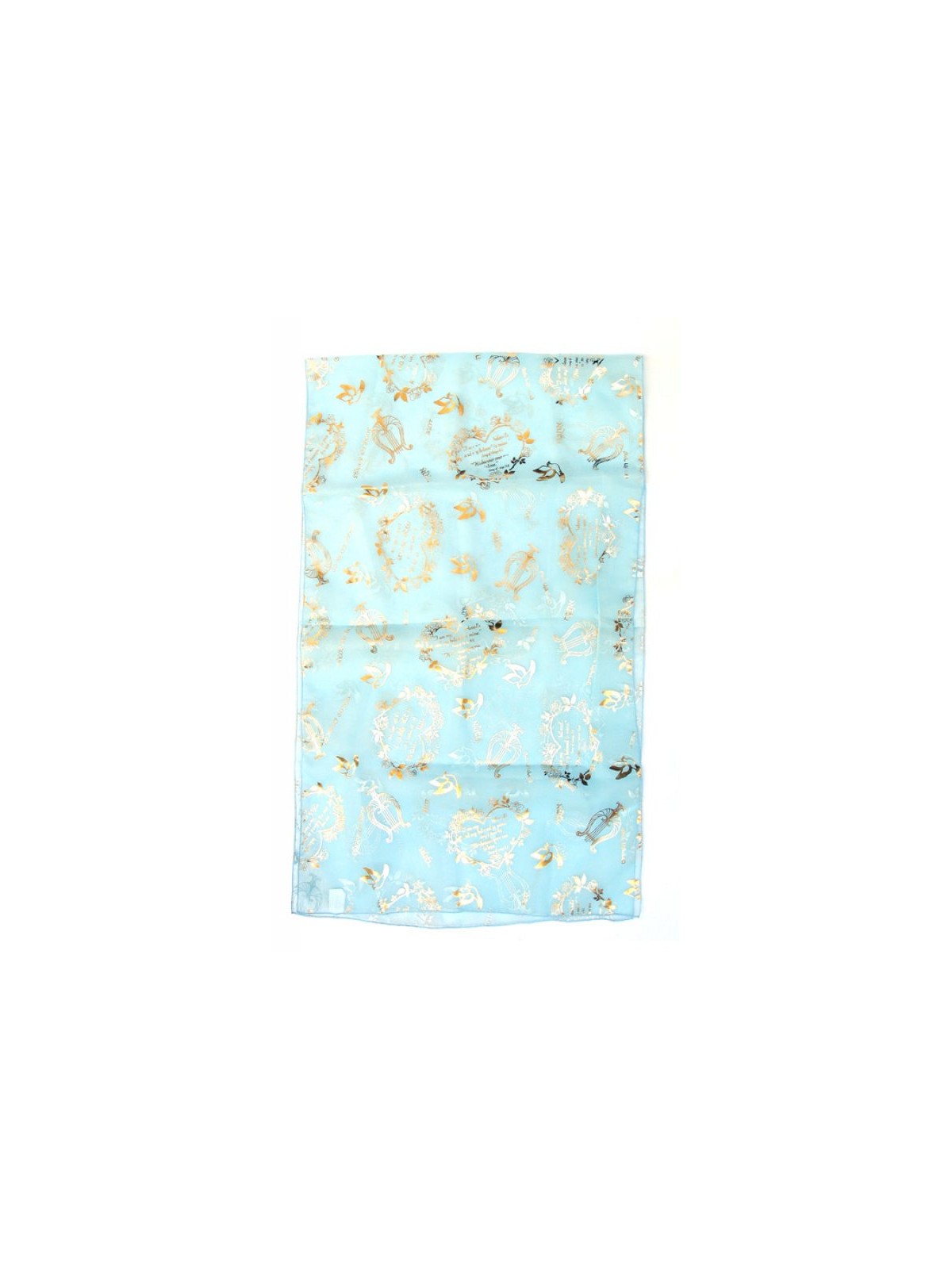 Womens Head Scarf Song of Songs Verse with Harp Do... | Jewish Scarves