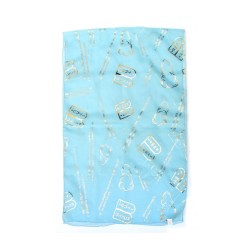 Sky BlueTurquoise Chiffon Head Scarf Ten Commandme... | Jewish Scarves