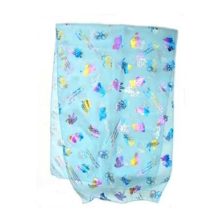 Womans Head Scarf Seven Species Images with Biblic... | Jewish Scarves