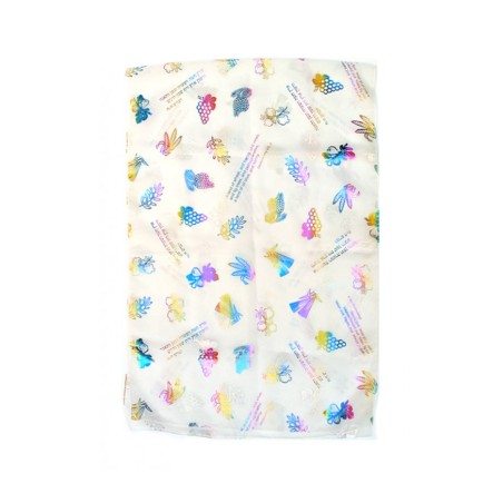 Womans Head Scarf Seven Species Images and Biblica... | Jewish Scarves