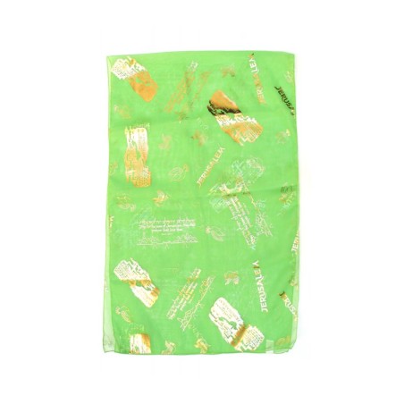 Womans Head Scarf Gold Jerusalem Images with Dove ... | Jewish Scarves
