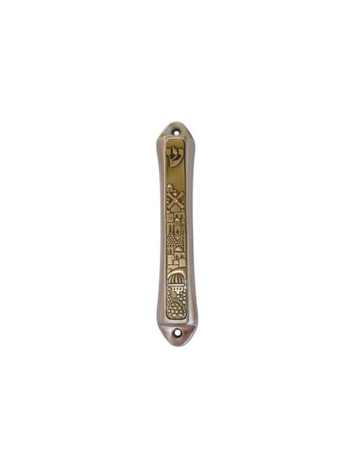 Windmill Jerusalem design Mezuzah by Yealat Che... | Jerusalem Mezuzah