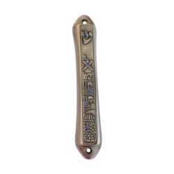 Windmill Jerusalem design Mezuzah by Yealat Che... | Jerusalem Mezuzah