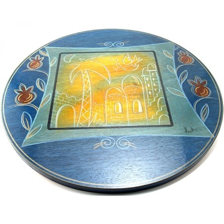 Golden City Lazy Susan Composi by Kakadu Art | Jewish Gift from Israel