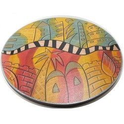 Jerusalem Lazy Susan Composi by Kakadu Art | Jewish Gift from Israel