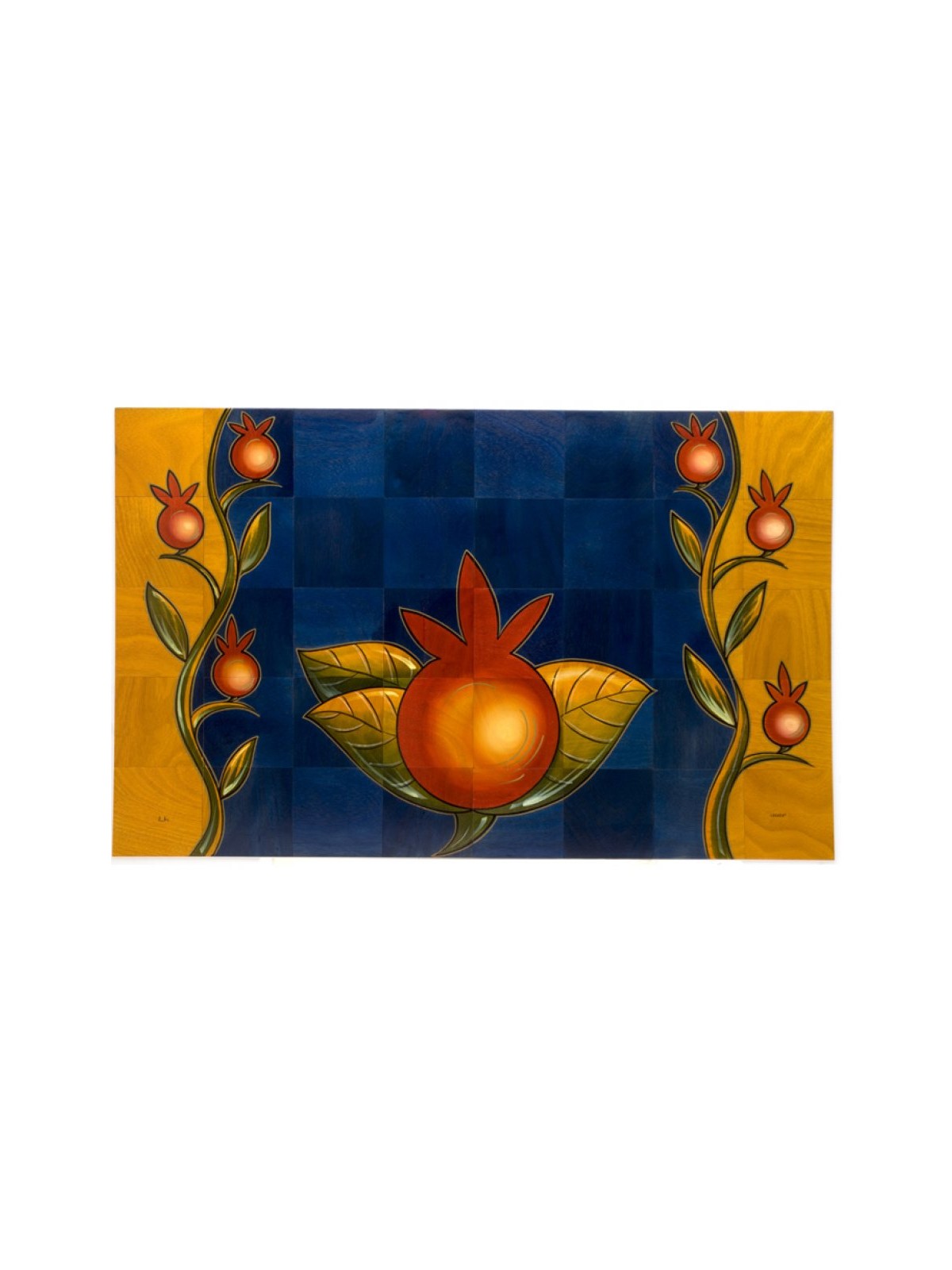 Floor Mat Pomegranate by Kakadu Art | Floor Mats by Kakadu Designs