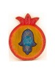 Pomegranate Cutting Board Hamsa by Kakadu Art | Challah Boards