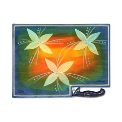 Flowers On Fire Challah Board by Kakadu | Challah Boards