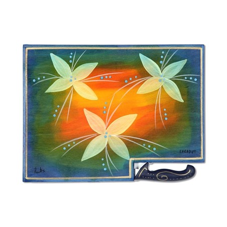 Flowers On Fire Challah Board by Kakadu | Challah Boards