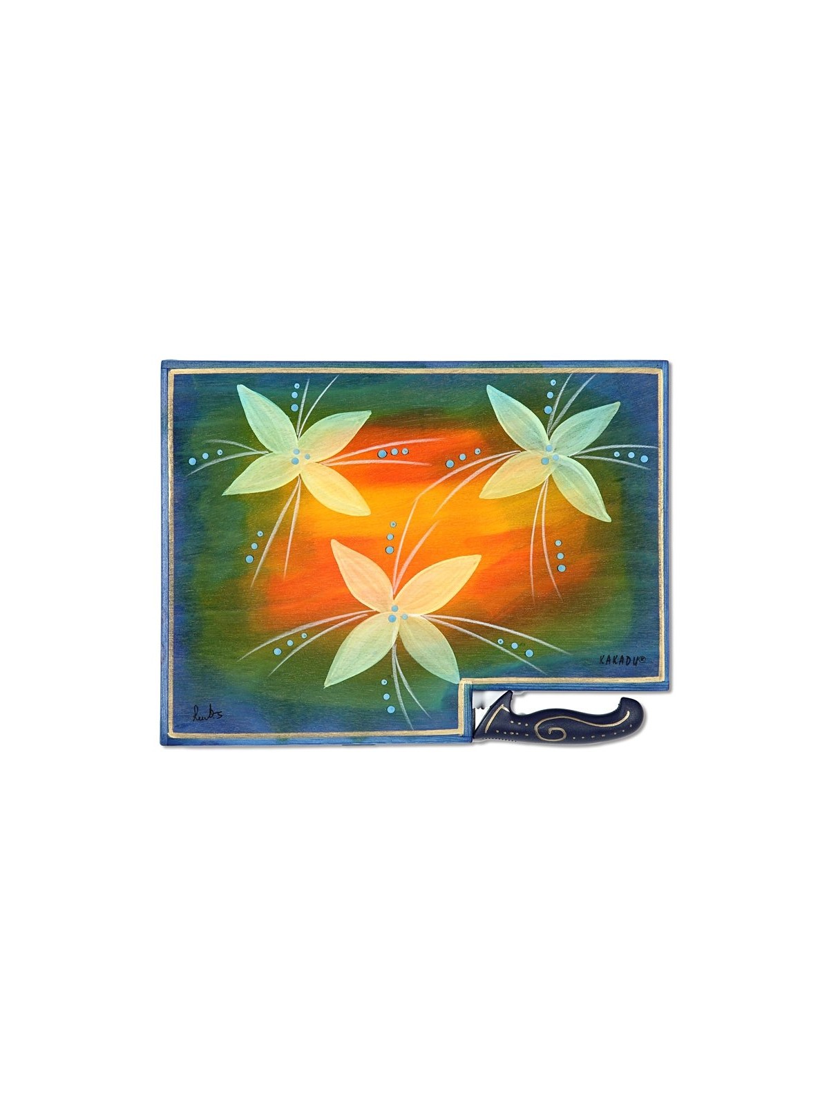 Flowers On Fire Challah Board by Kakadu | Challah Boards