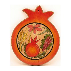 Pomegranate Cutting Board with Seven Species by Ka... | Challah Boards