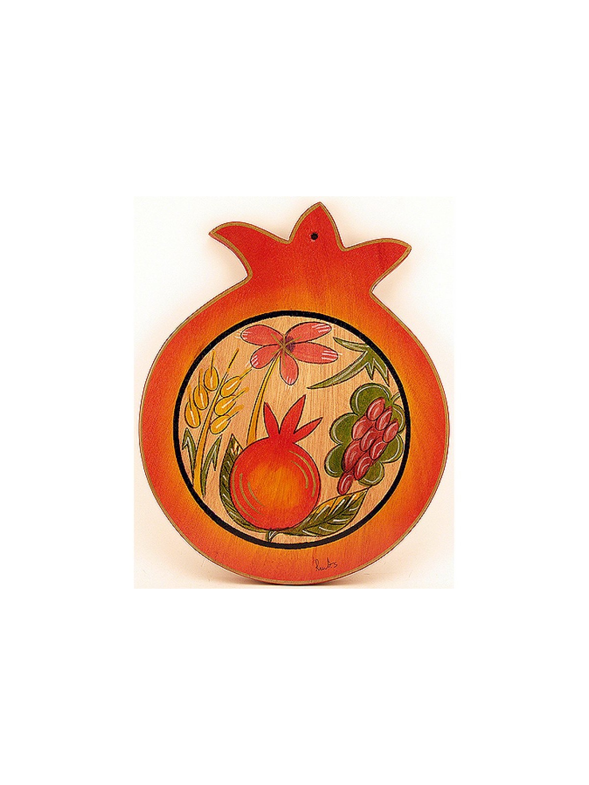 Pomegranate Cutting Board with Seven Species by Ka... | Challah Boards