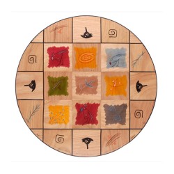 Round Floor Mat Artists Palette by Kakadu... | Jewish Gift from Israel