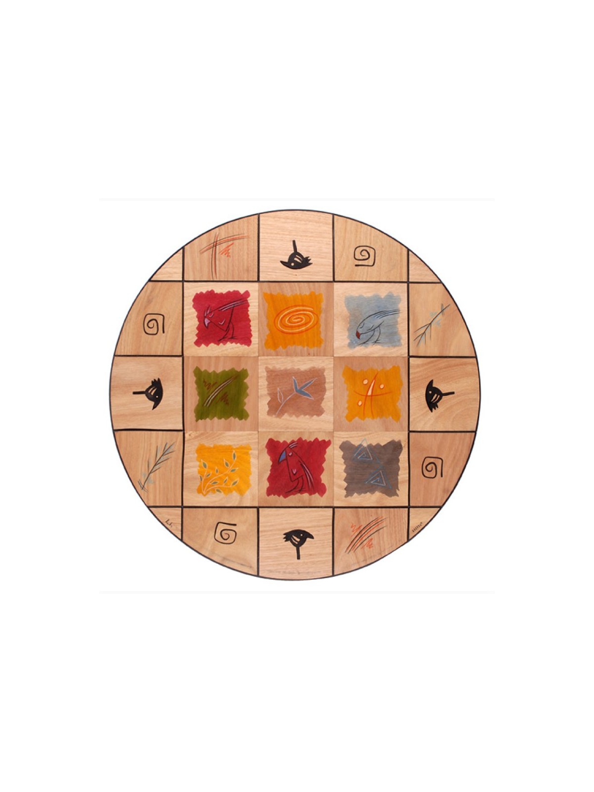 Round Floor Mat Artists Palette by Kakadu... | Jewish Gift from Israel