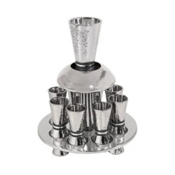 Yair Emanuel Hammered Nickel Kiddush Foun... | Kiddush Cups by Emanuel