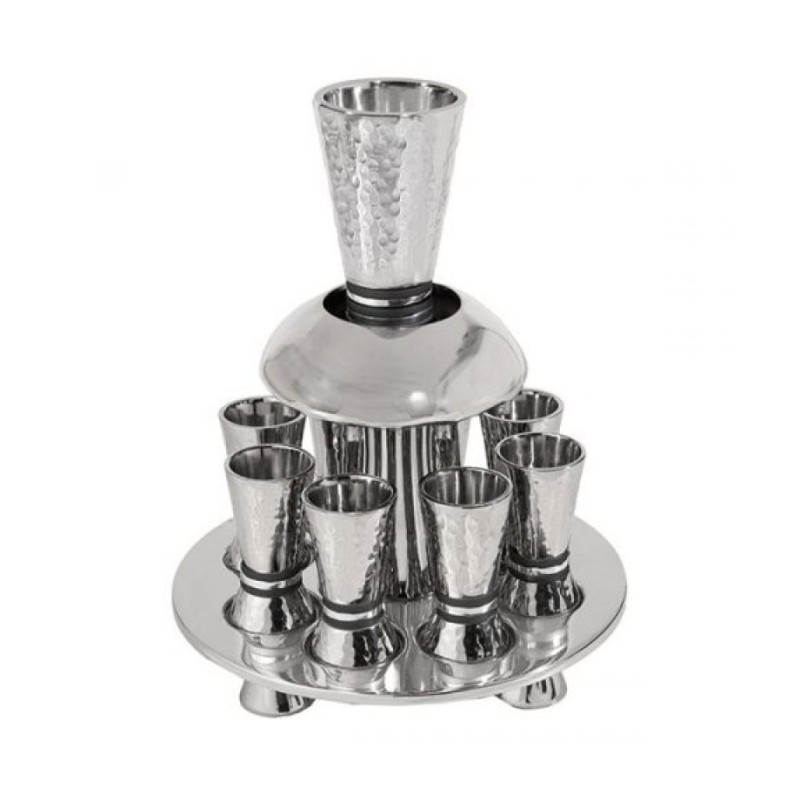 Yair Emanuel Hammered Nickel Kiddush Foun... | Kiddush Cups by Emanuel