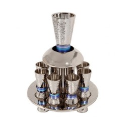 Yair Emanuel Hammered Nickel Kiddush Foun... | Kiddush Cups by Emanuel