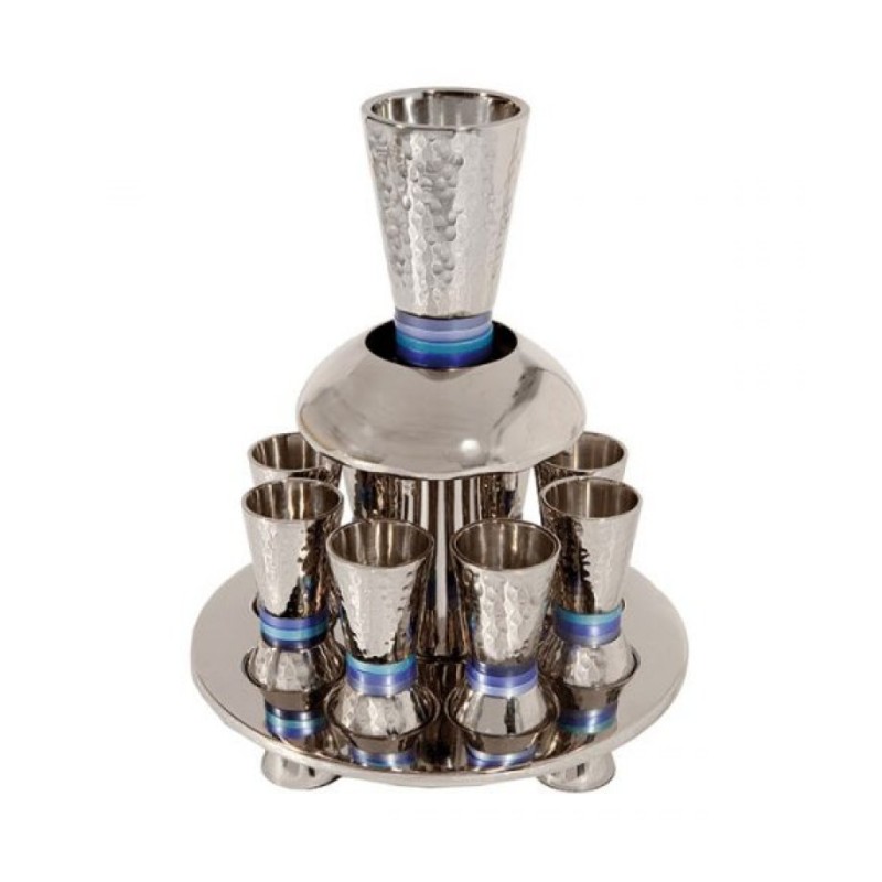 Yair Emanuel Hammered Nickel Kiddush Foun... | Kiddush Cups by Emanuel
