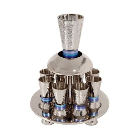 Yair Emanuel Hammered Nickel Kiddush Foun... | Kiddush Cups by Emanuel