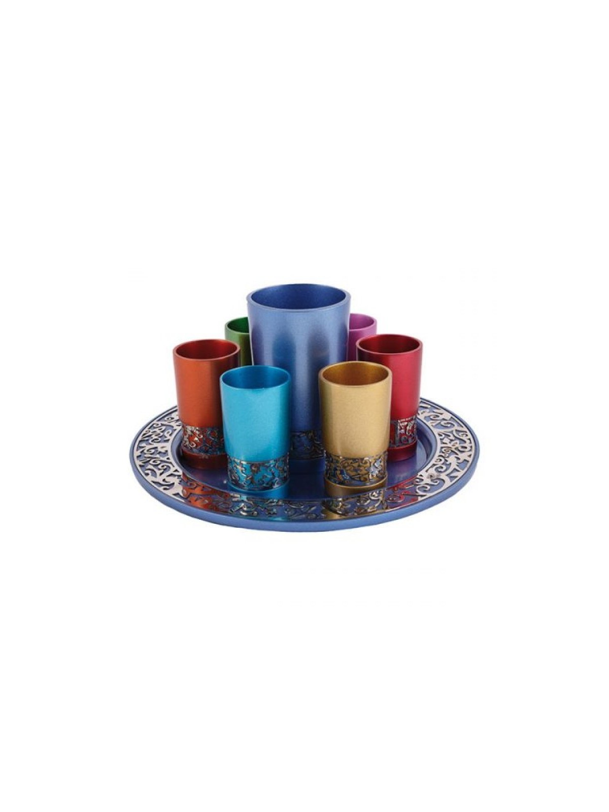 Yair Emanuel Colored Kiddush Cup and Smal... | Kiddush Cups by Emanuel