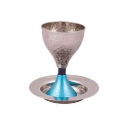 Yair Emanuel Contemporary Hammered Metal ... | Kiddush Cups by Emanuel