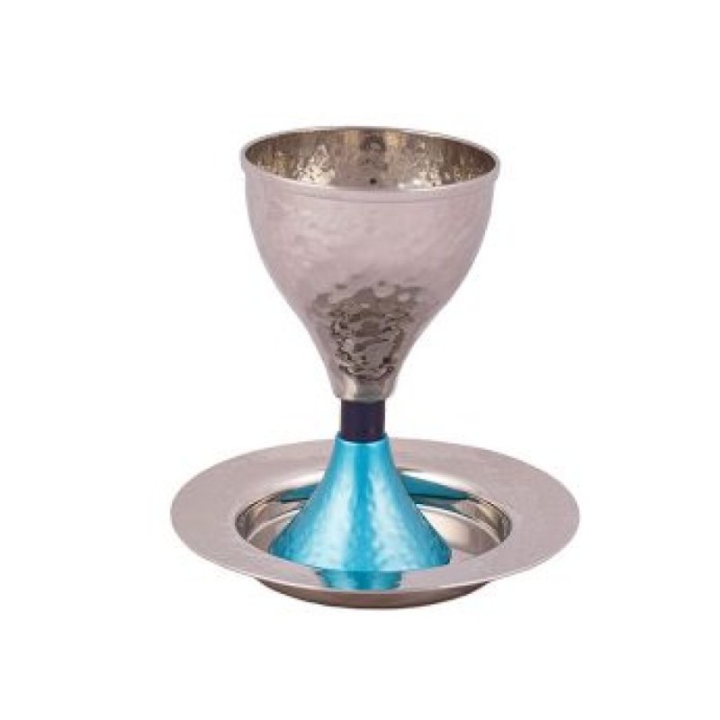 Yair Emanuel Contemporary Hammered Metal ... | Kiddush Cups by Emanuel